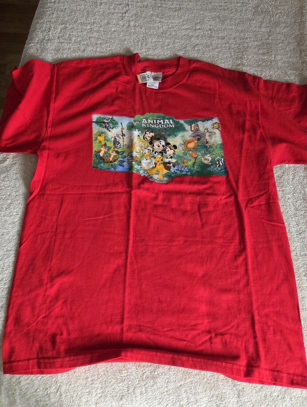 Vintage Disney Red Adult Animal Kingdom Graphic Tee